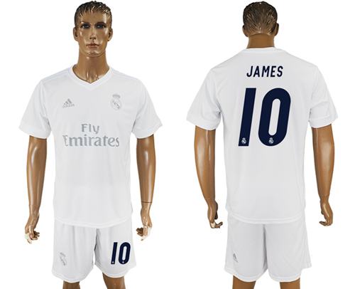 Real Madrid #10 James Marine Environmental Protection Home Soccer Club Jersey - Click Image to Close